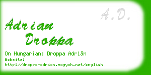 adrian droppa business card